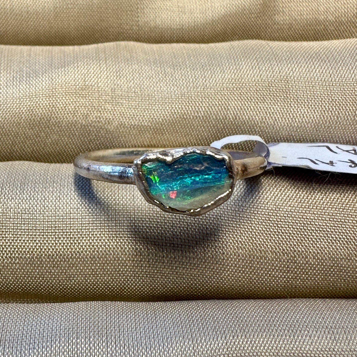 Australischer Opal Ring, Silber Grösse 50