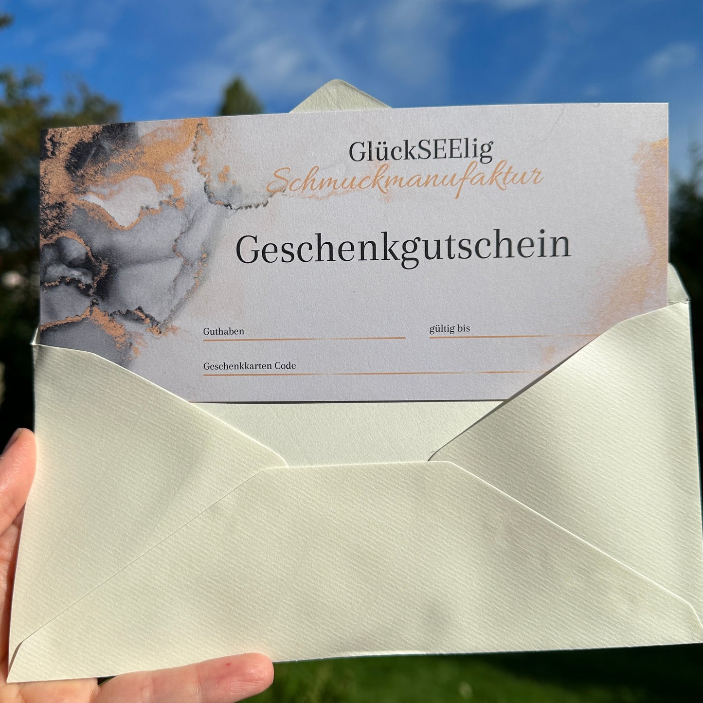 GlückSEElig Geschenkgutschein ausgedruckt