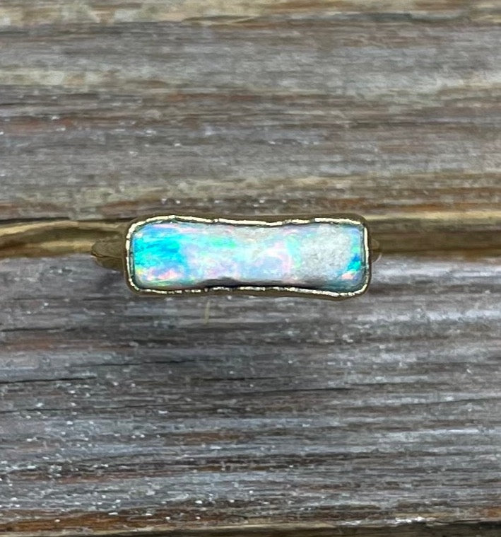 Australischer Opal Ring, Gold grösse 51